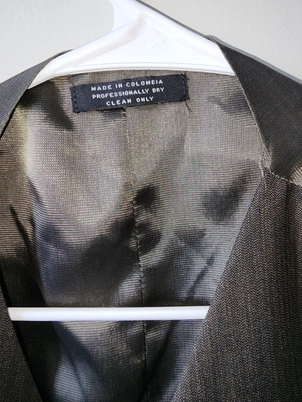 Oscar de la Renta Jacket Men’s 42R Wool Cashmere Blazer & Vest Set Gray Brown